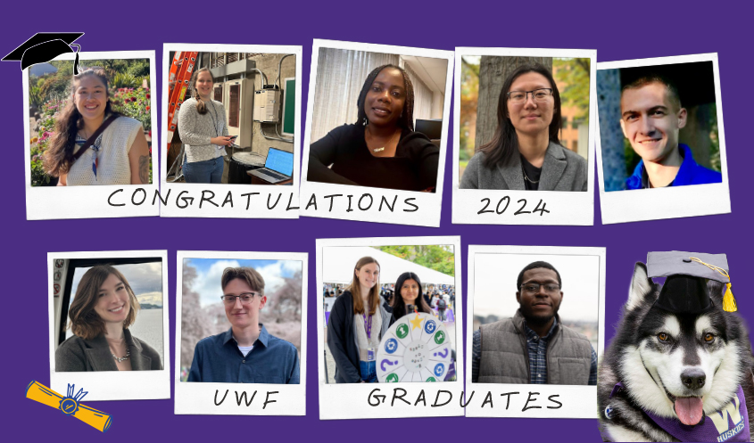 Photo collage of graduating UW Facilities interns